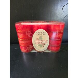 Yankee Candle Tea Lights Cinnamon & Sandlewood 12 Pack RARE NOS